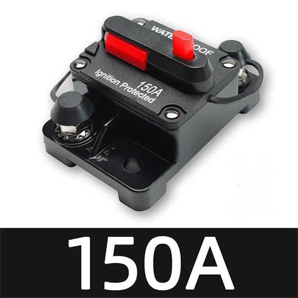 20A to 300A 12V-48V Circuit Breaker Power Protect Fuse Trolling with Manual Reset Waterproof Car Boat Manual 30A 80A 100A 300A