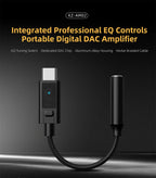 KZ AM02 Portable DAC Decoding Amplifier USB C to 3.5mm Audio Adapter with Professional 4-Stage EQ Tuning
