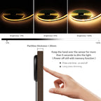 12V Acoustic Wall Panel Decor Lamp More Covert Dimmable Black PCB COB Light Strip With Touch Swtich,For TV Cabinet Backlight