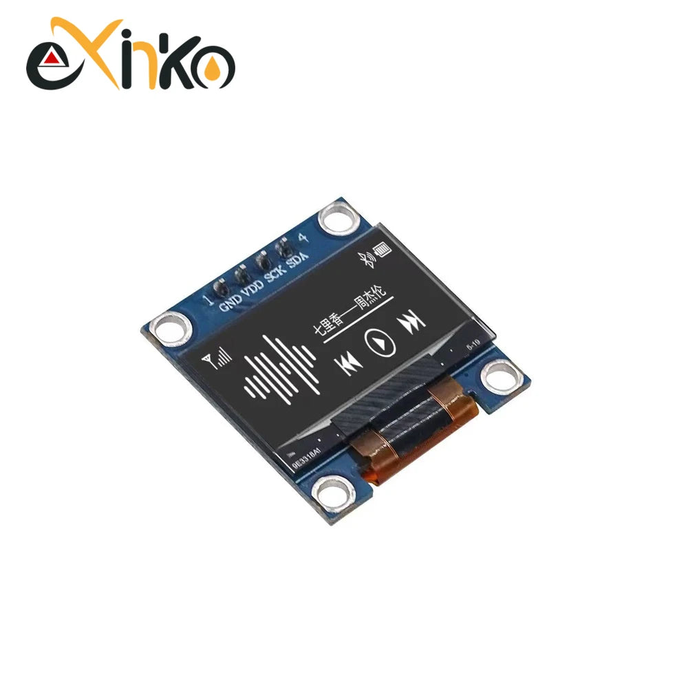 1-10pcs 0.96 Inch OLED Display Module I2C IIC SPI Serial 128X64 LCD 3.3-5V 4 Pin White/Blue/Yellow Blue  for Arduino