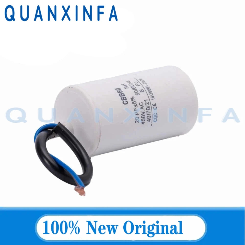 CBB60 450V AC Starting Capacitor 5% 3/4/5/6/8/10/12/14/15/16/18/20/25/30/40/45/50/60UF for Washing Machine Motor Run Capacitors