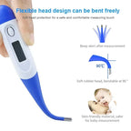 Professional Animal Digital Thermometer with Soft Probe Blue Digital Pet Dog Cat Veterinary Thermometer Waterproof Equipment