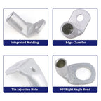 L-type Tinned Copper Wire Terminals 90° Right Angle Crimp Connectors M6 M8 M10 M12 for Automotive Electrical Wiring Connect Lug