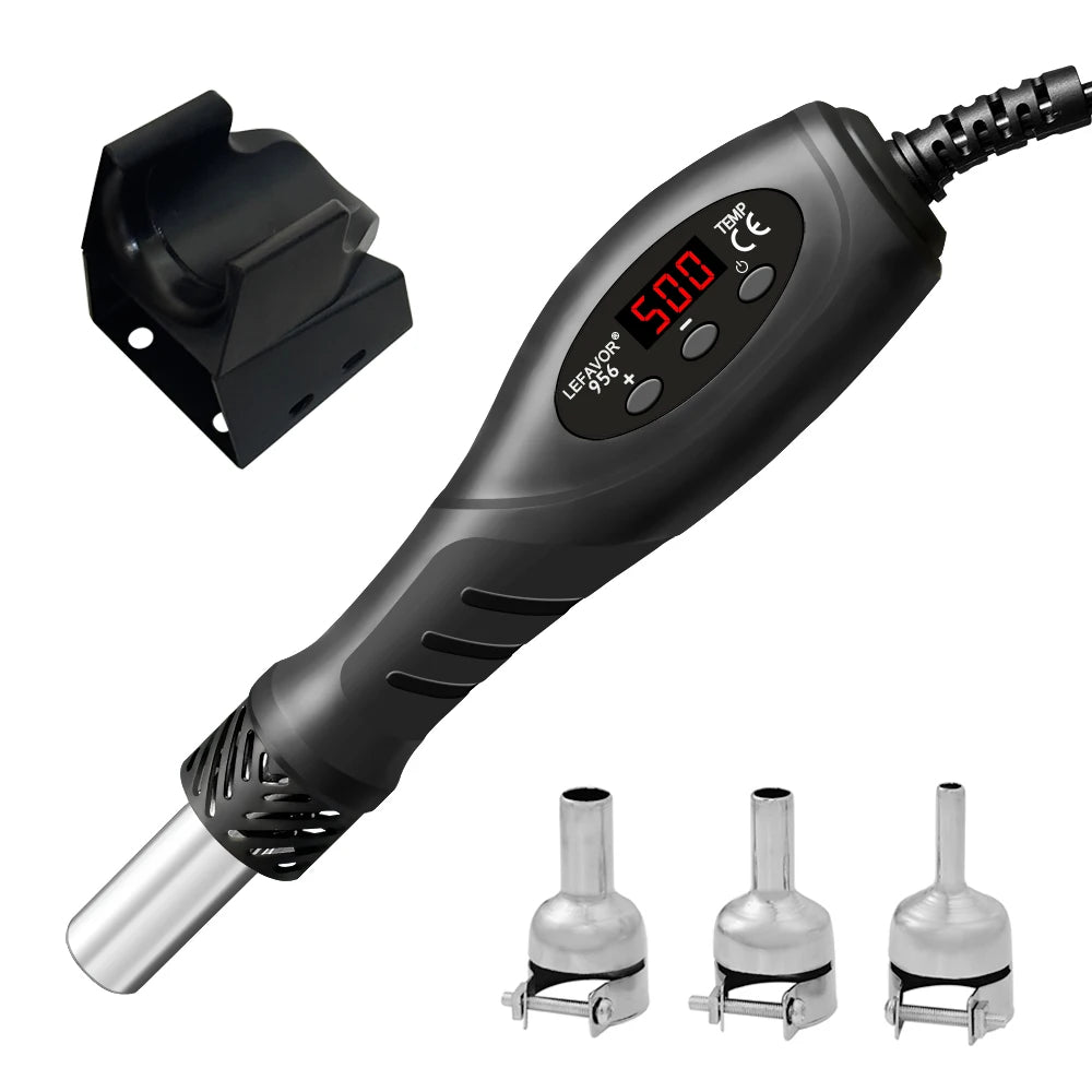 700W Micro Hot Air Gun Temp Adjusted C/F Soldering Rework Welding Station LCD Digital Heat Gun BGA IC Solder Tools auto sleep