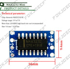 10pcs Serial Port Mini RS232 to TTL Converter Adaptor Module Board MAX3232 115200bps