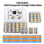 TOMZN Lever Wire Connectors 30/72 Pcs 2 Way 3 Way Quick Terminal Block, Push-in Tool-Free Reusable Splicing Wire Connector 32A