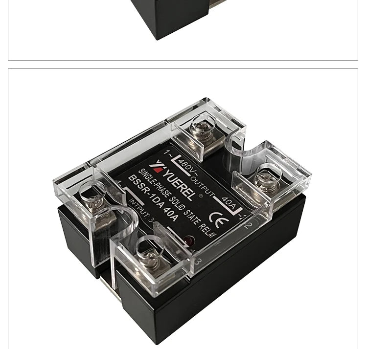 10A 25A 40A 60A 80A 100A 120A Single Phase SSR DC Control AC DC Control DC AC Control AC Solid State Relay