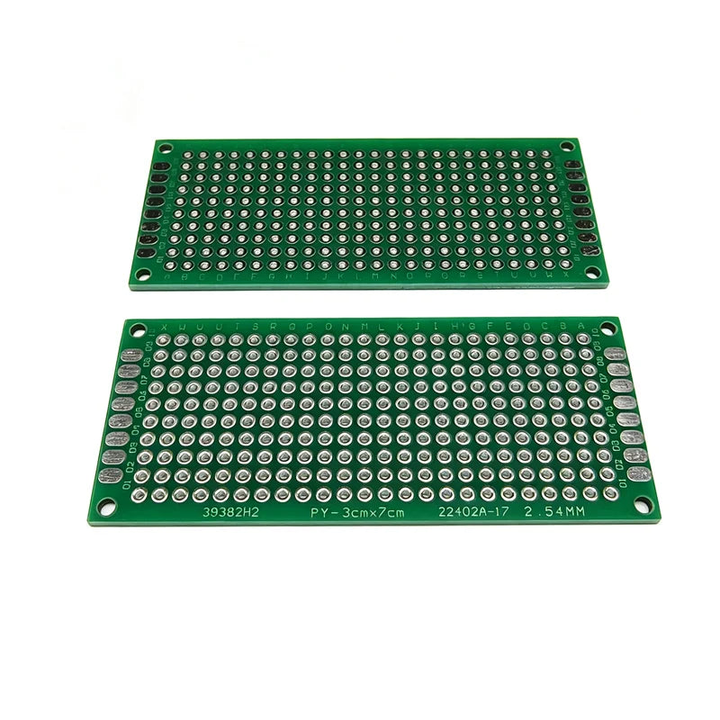 5PCS Double Sided Universal PCB Board 3x7/5x7cm Protoboard Stripboard Circuit Laminate for Maker Hobby