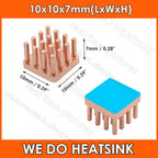 WE DO HEATSINK Small Tiny Useful Pure Copper Heat Sink Without or With Thermal Pad For Raspberry Pi Banana Pi IC Chipset Package