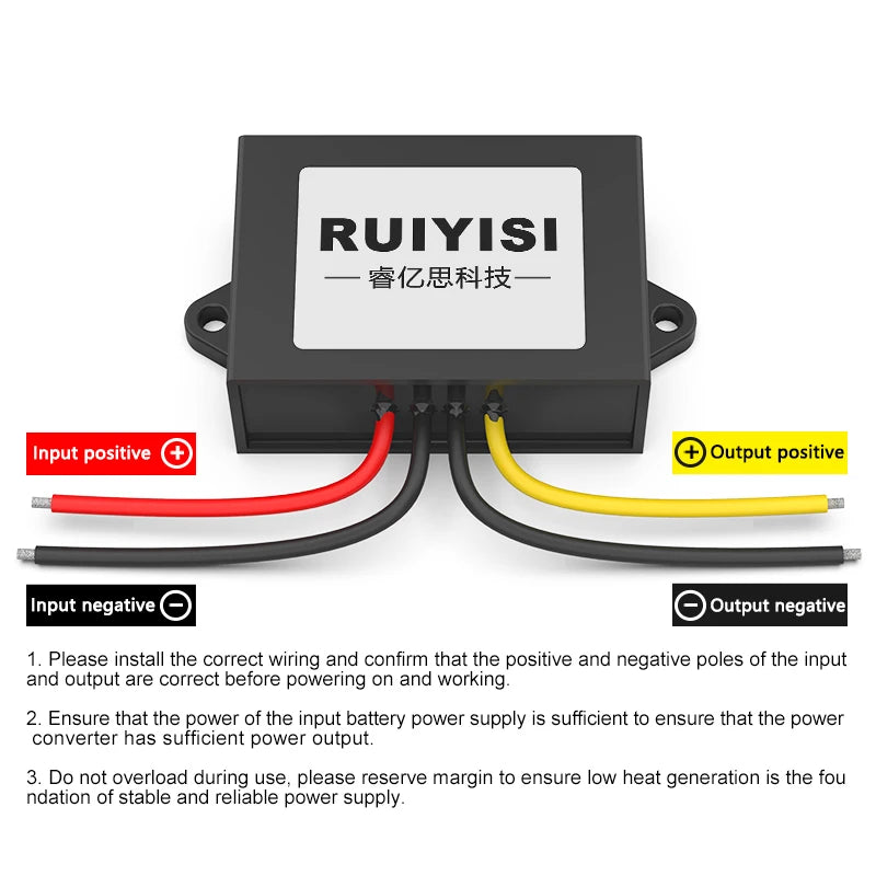 RUIYISI 15V-90V to 12V Converter 24V36V48V60V 80V 90V 72V to 24V 5V 9V 13.8V 15V 19V 36V Solar Voltage Reduction Power Module