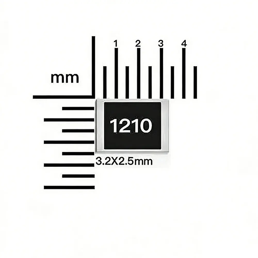 100Pcs 1% 1210  SMD Chip Fixed resistor 0R 0.1 0.12 0.2 0.33 0.3 10R 15 22 33K 150 120 ohm 1K 2 3 3.3 4.7 10 100 470R 2.2M 5.1M
