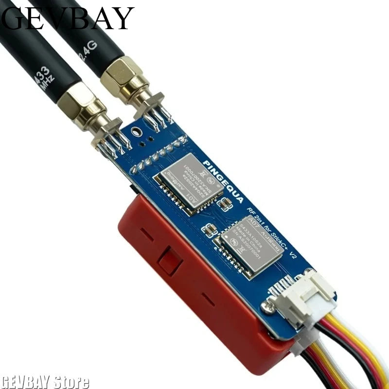2-in-1 Wireless Communication Module Without RF Chip, Compatible with M5Stack StickCPlus,NRF24 2.4GHz & CC1101 433MHz Base Board
