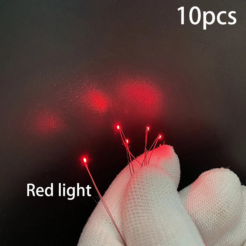 10pcs 0805 FLASHING LED SMD Lamp Wired Micro Litz Led Pre-soldered Chip Wired 30cm 3V Railway Model Toy Light DIY Leads Wires
