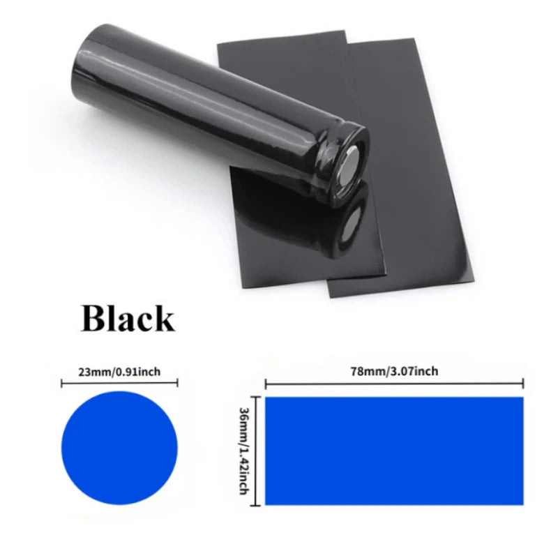 200pcs 21700 Battery Films Insulated Shrinkable Sleeve Protect Cover Precut PVC Heat Shrink Tube for Batteries Wrap Sleeving