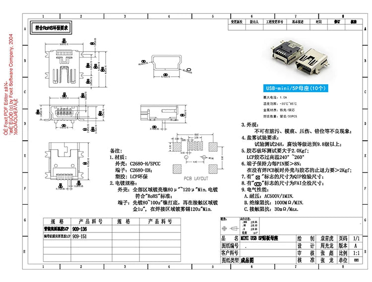 USB Series Socket USB Female Micro Connector Male MINI Plug Type-C Socket D Square Port B Data Type A