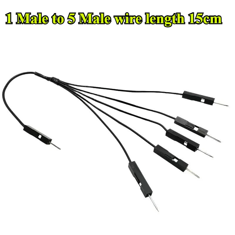 Dupont Terminal Wire 2.54mm 1 Male/Female to 2/3/4/5 Female/Male Jumper Splitter 2P/3P/4P/5P Pins Jumper Splitter Adapter Cable