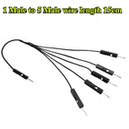 Dupont Terminal Wire 2.54mm 1 Male/Female to 2/3/4/5 Female/Male Jumper Splitter 2P/3P/4P/5P Pins Jumper Splitter Adapter Cable