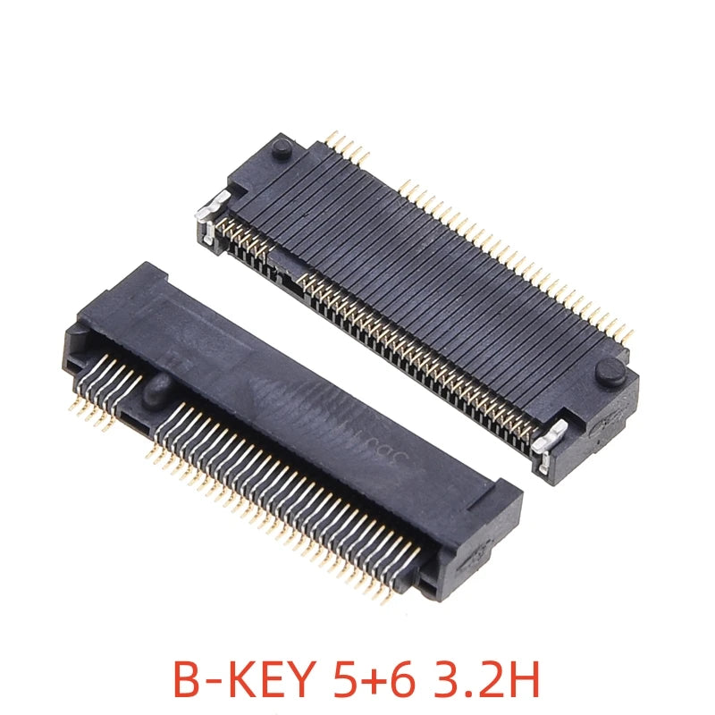 2PCS M.2 NGFF Connector 67Pin SSD Interface Socket H=3.2/4.2/4.8/6.7/8.5mm for Solid State Drive Adapter