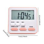 Kitchen Timer Small Digital Clocks 24 Hour Alarm Function Timer for  Adults Boys Girls Classroom Grilling Baking Meeting Cooking