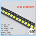 2000Pcs 3528 SMD LED Red Blue Green White Yellow Pink UV RGB LED Lamp Beads Size 1210 Light-emitting Diode High Bright Quality