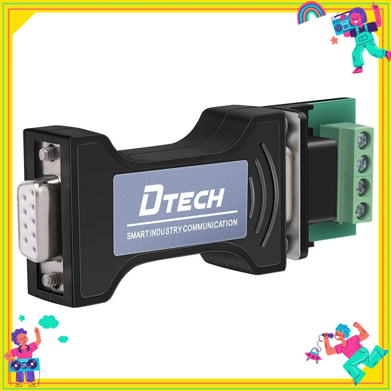 1PCS  Industrial 232 To 485 Converter, Passive Bidirectional RS485 To RS232 Protocol Adapter, Serial Port Converter