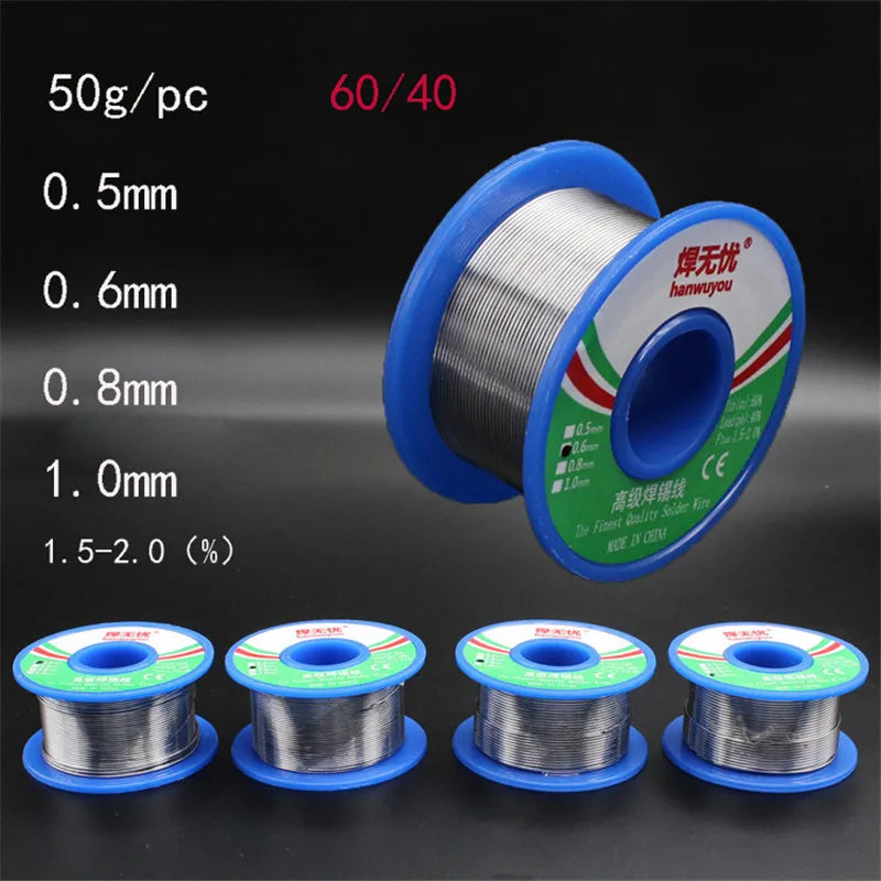 50g Premium product containing 1.5-2.0% rosin core flux, 60/40 active welding wire, suitable for electronic product maintenance