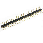 5pc 2.54mm Round Hole Male Tin Gold Female Pin Header 1/2x40P Single/Dual Row Breakable PCB IC Crystal Relay Transistor Socket