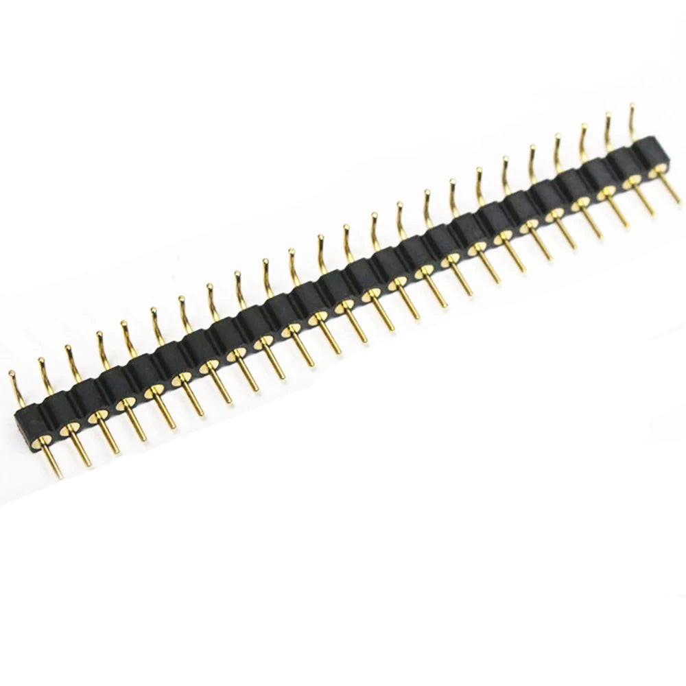 5pc 2.54mm Round Hole Male Tin Gold Female Pin Header 1/2x40P Single/Dual Row Breakable PCB IC Crystal Relay Transistor Socket