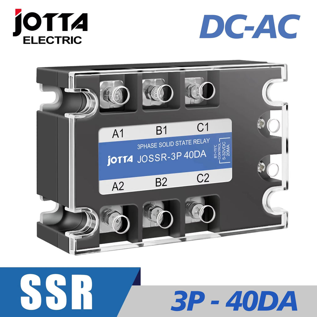 JOTTA SSR-40DA Solid State Relay DC Control AC 40A Three Phase Industrial Control Relay