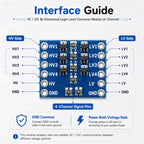 STJF 10PCS Logic Level Shifter Bi-Directional two Four-way two-way logic level transformation module