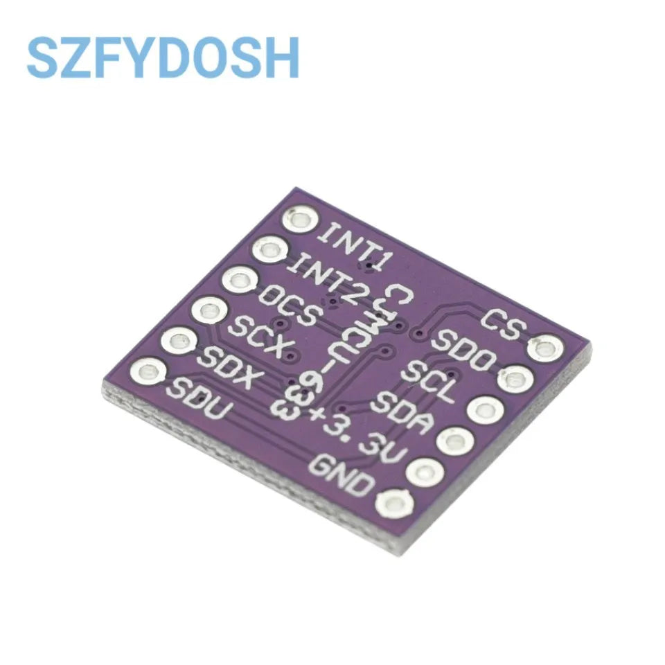 MCU-633 LSM6DSO 6DOF LSM6DSM Gyroscope Attitude Sensor Module 3D Accelerometer 3.3V SPI IIC I2C MIPI I3C SM Serial Interface