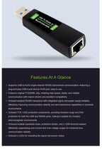 Waveshare USB RS485 E Converter, FT232RNL Isolated Bidirectional Adapter with RJ45 T568B Industrial Interface