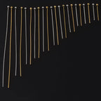 100pcs/Lot Golden Color Stainless Steel Ball Head Pins PVD Needle Pin DIY Jewelry Accessories Base De Aretes Acero Inoxidable