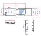 RP-SMA-KY-3 Male Female Bulkhead Crimp for RG58 RG142 SYV50-3 Cable RF Coaxial Connector