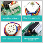 5Sets ULN2003 28BYJ-48 5V Stepper Motor + ULN2003 Driver Board Suitable for Arduino Driver Test Module Stepper Motors DIY Kit
