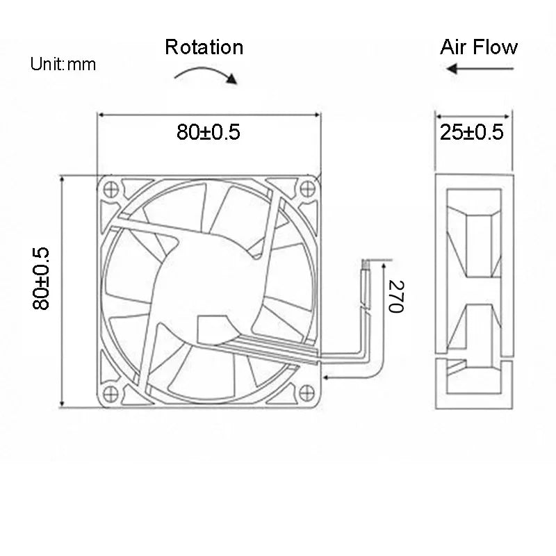 Sleeve Bearing Industrial Cooling Fans with Brushless Motor Mini Quiet Computer Accessories Ventilador DC 12v 120mm 80mm 40mm