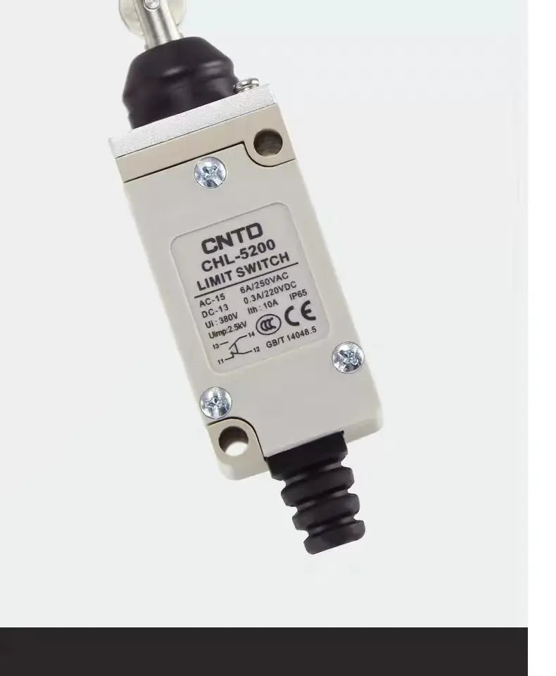 CNTD CHL-5200 Industrial Limit Switch Roller Plunger 6A 250V AC IP65 Heavy Duty Waterproof for Automation Machinery