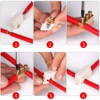 T‑Type Wire Connector ZK Terminal Splitter I-type Brass Clamp Electrical Wire Junction Box for Household Lighting Socket Wiring