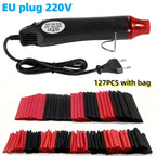 127/164/328/560Pcs Heat Shrink Tubing Kit or only EU US 110V 220V  Hot Air Gun or Heat Gun with 2:1 Heat Shrink Tubes