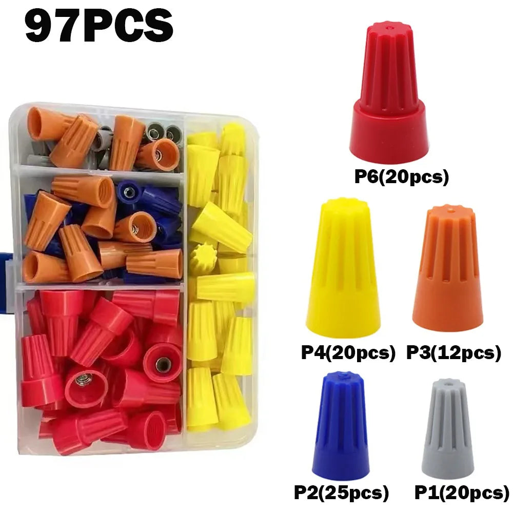 Quick Wire Connector Nut Insulated Wire Connectors Nuts Colorful Boxed Twist Caps Nuts Electrical Insulated Crimp Electrical