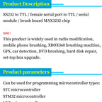 MAX3232 Level Conversion Board RS232 to TTL Adapter DB9 Female Connector for Serial Data Transmission