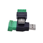 USB 2.0 Type A Male/Female To 5Pin Screw Connector USB Jack with Shield USB2.0 To Screw Terminal Plug