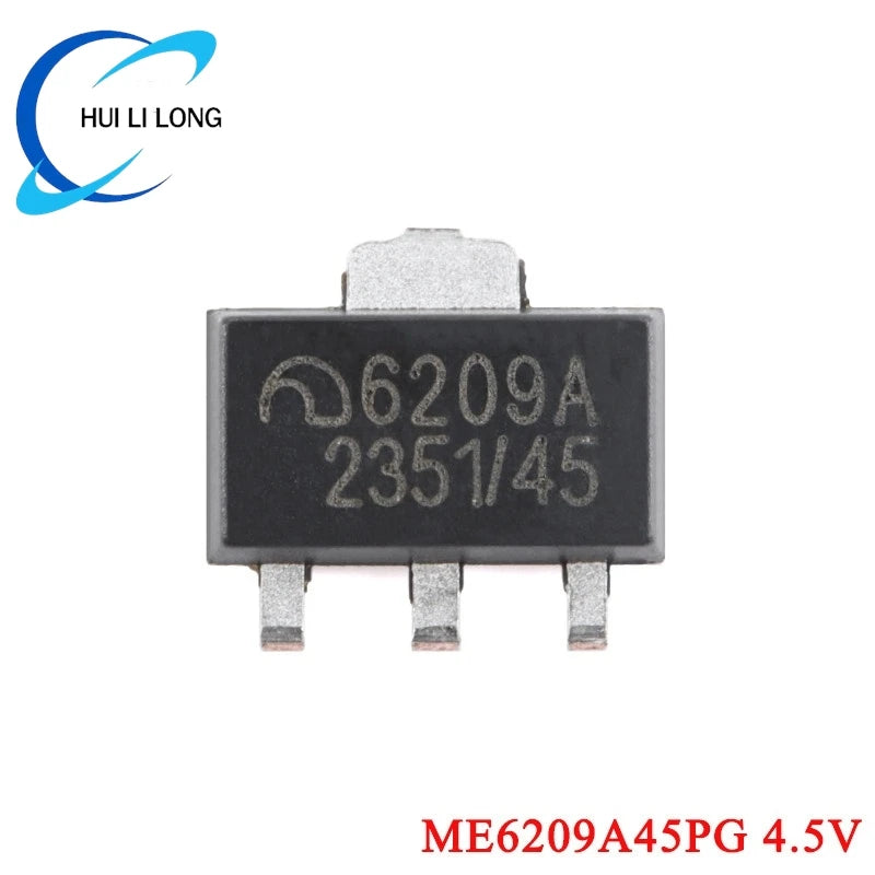 100Pcs/5pc ME6209 6209A ME6209A 3V 3.3V 4V 4.5V 5V ME6209A33PG ME6209A50PG SOT-89 Low Power Dropout LDO Linear Regulator IC SMD