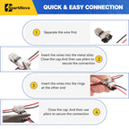 5/10PCS T Tap 2 Pin T2 Quick Splice Connector No Strip No Solder Wire Cable Terminal Automotive Electrical Joiner for Car Truck
