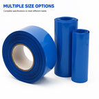 Blue PVC Heat Shrink Tube, Suitable for Insulation Film Winding of 18650 Lithium Batteries, 30mm - 300mm Lithium Battery Protect