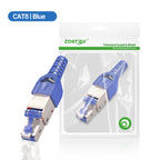 RJ45 CAT8 Cat7 CAT6A Connector Tool-Free, ZoeRax Toolless RJ45 Termination Plug Reusable Shielded for Ethernet Cables 10Gbps POE