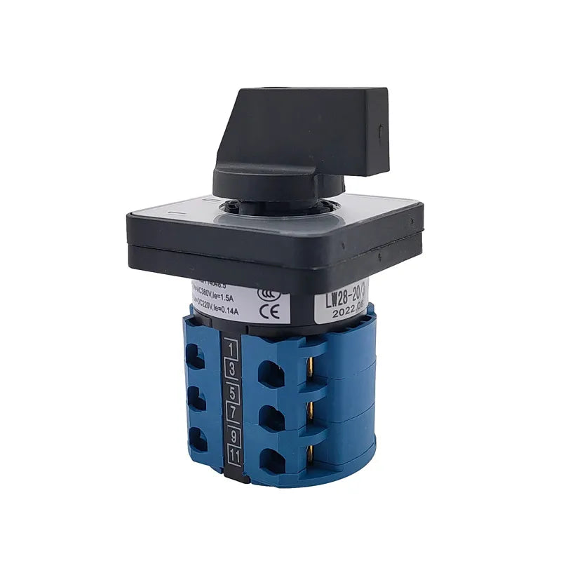 Electric 3/4 Position 12Terminals Rotary Cam Changeover Switch 500V 20A LW28-20