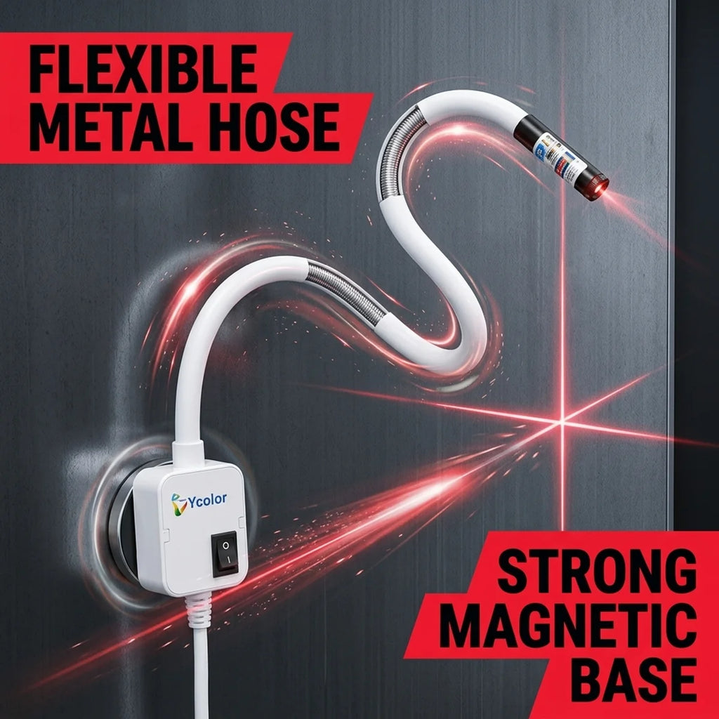 DTF Laser Locator Infrared Ray Positioner Magnetic Heat Press Sublimation Positioning Device Flexible Metal Hose 100MW