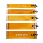 YUXI 1PCS 25 31 39 45 51 Pin 0.3mm Pitch Extension Board Connector Adapter with FFC FPC Flexible Flat Cable Length 60mm