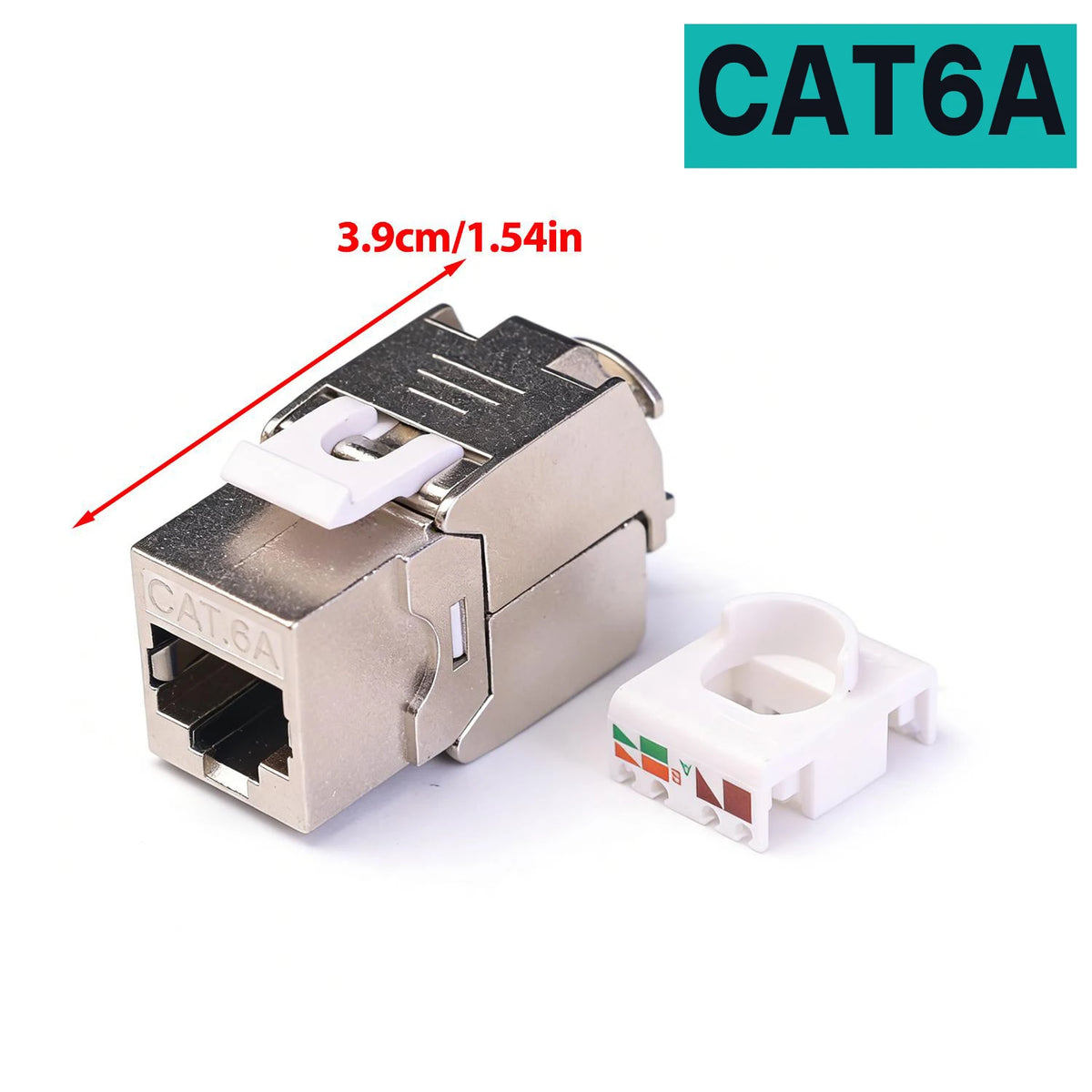 Metal Cat7 6 Cat6A Keystone Jack Connector Module RJ45 Shielded Network Cable Conector For Networking Wire Ethernet Lan Cable